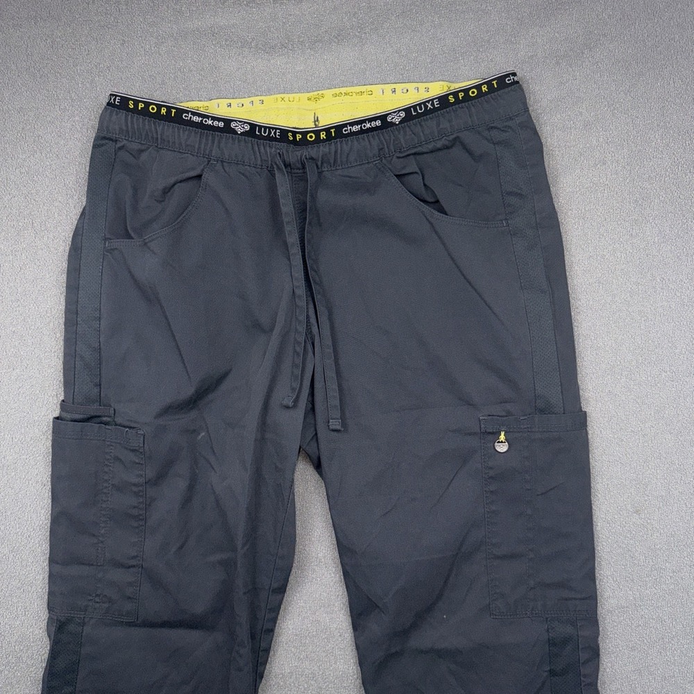 Cherokee Infinity Women's Sm‎ Gray Scrub Pants RN 93643 Nurse Uniform Cargo